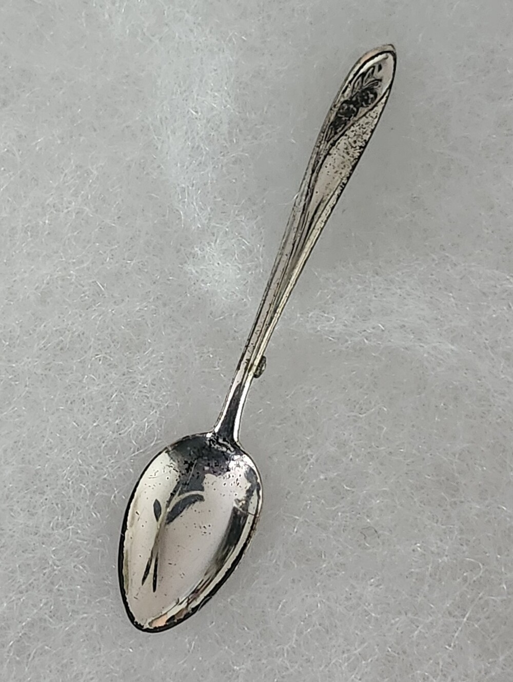 Vtg Reed & Barton Sterling-Style Silver Serving Spoon Brooch